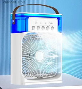 Ventilateurs électriques Climatiseur portatif de ventilateur d'humidificateur pour le petit refroidisseur d'air domestique climatiseur portatif refroidi par eau approprié aux ventilateurs de bureau à 3 vitessesY240320