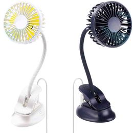 Ventilateurs électriques Portable Mini Clip Poussette Ventilateur 3 Vitesses Paramètres Flexible Pliable Usb Rechargeable À Piles Ventilateur De Bureau Silencieux Pour La Maison De T220907