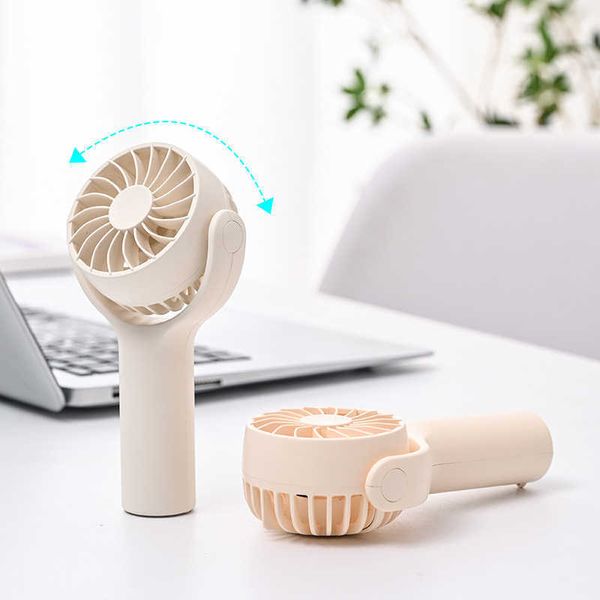 Ventiladores eléctricos giratorios Mini portátil de aire eléctrico USB recargable al aire libre viajes ventiladores de mano para mujeres