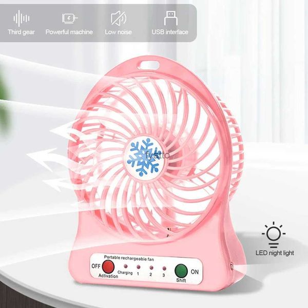 Ventilateurs électriques Ventilateur USB silencieux Nouveau matériau épais Flocon de neige Petit Mini Facile à garder Portable Summer DesktopH240313