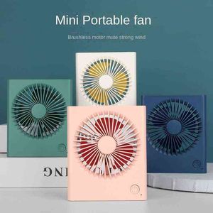 Elektrische fans kleine fan mini handheld draagbare USB oplaadboek pocket kleine desktop fan desktop fan in student slaapzaal T220907