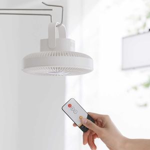 Elektrische ventilatoren Summer Huishouden Air met LED -lamp afstandsbediening Oplaadbare USB Power Bank Plafond Gear Wall