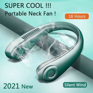 Ventilateurs électriques Summer Neck Fan Mini Portable USB Rechargeable Neckband Fan Bladeless Silent Ventilador Mini Climatiseur Refroidissement T220907