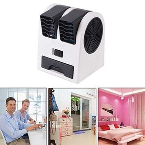 Ventiladores eléctricos Venta superior Mini aire acondicionado 3 en 1 Purificador de humidificador de ventilador para el hogar / USB al aire libre / Enfriador de aire silencioso portátil con batería