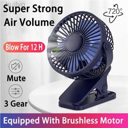 Ventilateurs électriques USB Mini Wind Power Handheld Clip Fan Portable Rechargeable Haute Qualité Étudiant Dortoir Petit Refroidissement Ventilador 240316