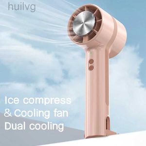 Elektrische Fans USB Oplaadbare Handheld Mini Fan Student Desktop Luchtkoeler Outdoor 3 Snelheden Draagbare Slaapzaal Ijskompres 240316