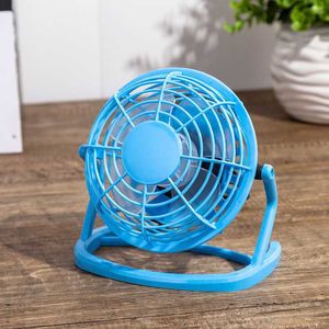 elektrische ventilatoren USB stille ventilator bureaukoeler voor laptop notebook zomer koelventilator 4 bladen draaibare USB miniventilator zwart/wit/blauw