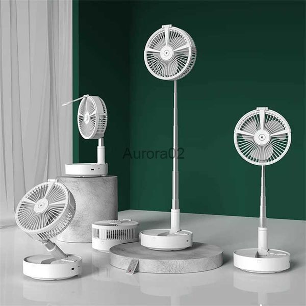 Ventiladores eléctricos USB inalámbrico ventilador eléctrico de escritorio mini luz spray de pie camping hogar telescópico portátil tierra ventiladores al aire libre telescópico YQ231225