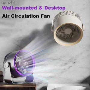 Ventilateurs électriques Ventilateur électrique mural sans fil 4000mAH USB Charge Petit portable de circulation d'air de bureau portable fanwx