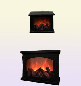 Fiche à cheminée électrique Lantern LED Flame Log Effet Rectangle Fire Place pour décoration intérieure Ornements de Noël en intérieur9305734