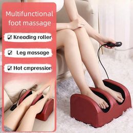 Masseur de jambes électriques pour le pied Shiatsu Thérapie Calf relaxation Santé Santé infrarouge Chauffage à pétrole Rouleau profond Donvéie du pied Pain 240326