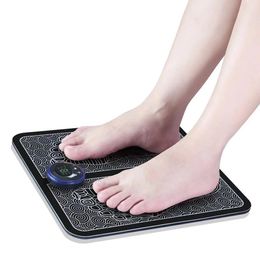 Elektrische voet massager mat spierstimulator acupunctuur trillingsmachine body verlicht fysiotherapie-apparaat