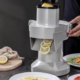 Máquina de rodajas eléctrica de frutas y verduras, rebanador de patatas doméstico de acero inoxidable, raíz de loto y rábano, cortador de verduras