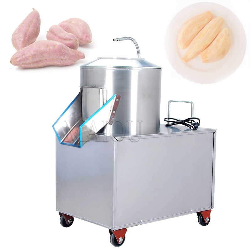  Elektrikli Meyve Sebzesi Yıkama Soyucu Otomatik Tatlı Patates Zencefil Havuç Temizleme Peksim Makinesi