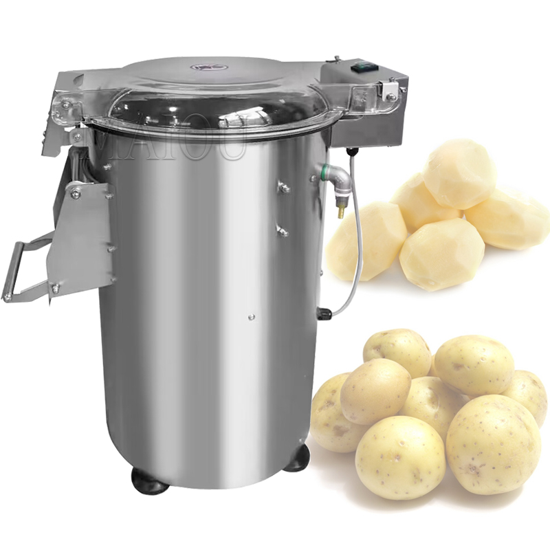  Elektrik Meyve Sebzesi Yıkama Soyucu Otomatik 10kg/Zaman Tatlı Patates Ginger Havuç Temizleme Soyma Makinesi