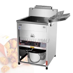 Elektrische friteuse machine commerciële verwarming buis verticale gebraden kip maker kettingwinkel Franse ham worst friet fabrikant