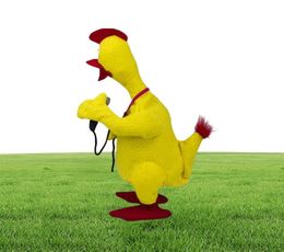Elektrisch grappige schreeuwende kip pluche speelgoed cartoon gevulde dierenworld cupbeer karaoke meester ornament Xmas Birthday Gir6578937