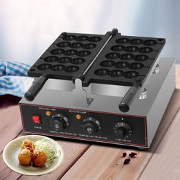 Elektrisch / Gastype Skewer Pastry Machine Quail Egg Skewer Waffle Maker Rvs Takoyaki Machine Balls Bakken Pan
