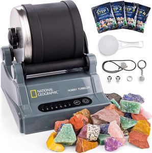 Elektrische edelstenen Polijstmachine Rock Tumbler Poolse Kit Diy Electric Tumbler speelgoed met ruw edelsteenpolijstkorrel voor polijstmachine voor volwassen kinderen