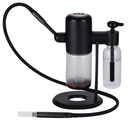 Gravedad eléctrica Bong Hookahs Bongs de vidrio Tubos de agua Luz LED rítmica Bolsa de narguile controlada por voz en caja de regalo con función