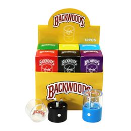 Amoladora eléctrica Amoladora de malezas Amoladoras portátiles Carga USB Backwoods Runty Runtz Acrílico Trituradora de tabaco con botón Caja de visualización para hierba seca