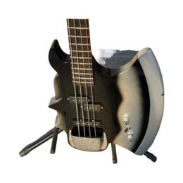 Guitare électrique basse 4 cordes AXE, couleur noire, touche en palissandre, Support de personnalisation, livraison gratuite