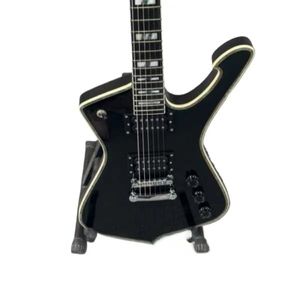 Guitare électrique noire ICEMAN 6 cordes, corps en bois d'acajou, touche en palissandre, Support de personnalisation, livraison gratuite