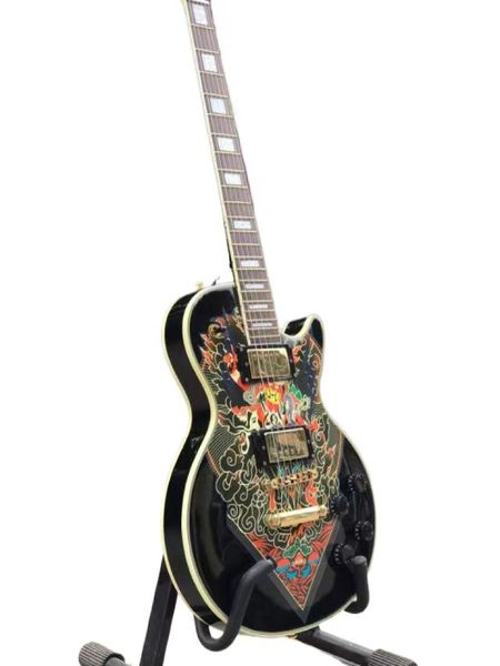 Guitarra eléctrica CUSTOM SHOP 1960 Patrón de tótem Cuerpo de caoba Diapasón de palisandro Soporte Personalización Envío gratuito