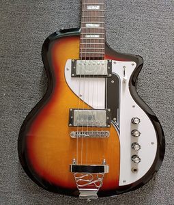 Guitare électrique de haute qualité, personnalisée, sunburst à 6 cordes