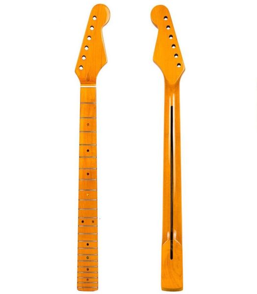 Manche de guitare électrique pour pièces ST, remplacement de manche en bois d'érable, 22 frettes Gloss6379622