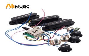 Faisceau de câbles pour micro de guitare électrique, interrupteur 5 voies pré-câblé 2T1V SSS SSH 1T1V HH pour guitare électrique ST BlackWhite3720516