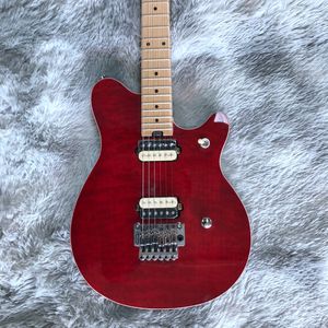 Elektrische gitaar Rode Kleur Mahonie Body Made China Hoge Kwaliteit Maple Wood Fingerboard 22 FRET