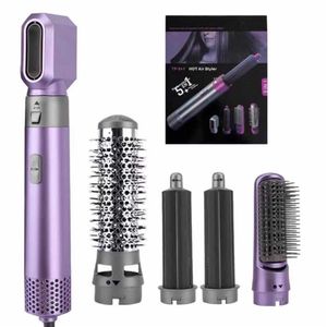 Elektrische haarborstel 5-in-1 verwarmde kam automatisch krullen ijzer professionele staaf Home Hot Air Brush Styling Toolkit Automatische zuighaar Styling Comb Dropshipping