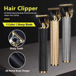 Cepillos para el cabello eléctrico Clipper Professional T9 T9 Barber Barber Barba Máquina de corte de 0 mm para hombres Recargables 263B
