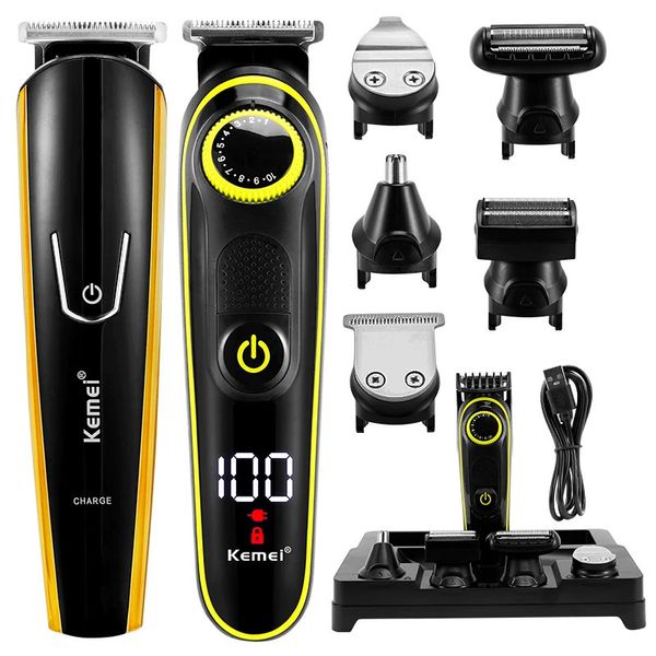 Cortadora de pelo eléctrica, recortadora multifuncional para hombres, Afeitadora eléctrica, afeitadora para hombres, Nariz Kemei, Máquina para cortar cabello 231220