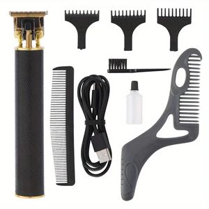 Cortadora de cabello eléctrica con peine de peluquería Cortadora de cabello USB Cortadora de cabello profesional para hombres Adecuado para el regalo del Día del Padre