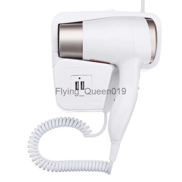 Sèche-cheveux électrique 220V 1300W 2 Modes réglable prise USB tenture murale Type électrique hôtel maison salle de bains support de sèche-cheveux Salon sèche-cheveux HKD230902