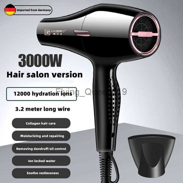 Secador de pelo eléctrico 3000W Peluquería Secador de pelo Alta potencia Fuerte velocidad del viento Seco Luz azul Ion Silencio Peluquería casera Nuevo producto especial HKD230902