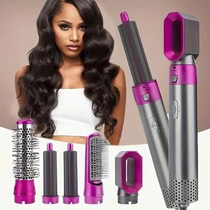 Electric Hair Dryer Brush 3 In1/5 In 1 Negative Ions Blow Dryer Comb Hair Styler Hairdryer Hair Blower Brush