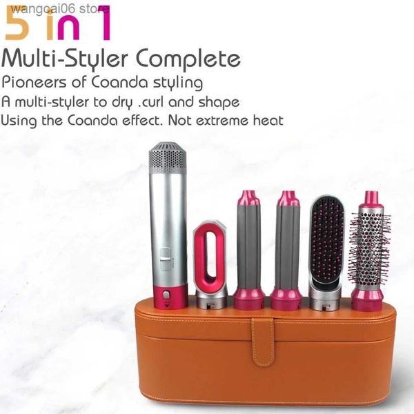 Secador de pelo eléctrico Nuevo secador de pelo Multi Hair Styler 5 en 1 Rizador Plancha de pelo con cepillo de pelo Secador de pelo para secador de pelo Multi Styler T231216