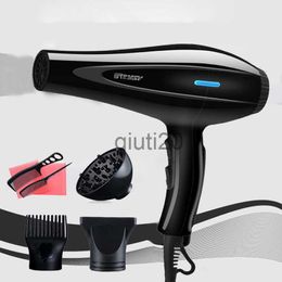 Secador de pelo eléctrico Secador de pelo de potencia fuerte profesional 1800W para peluquería Peluquería Secador de pelo Cepillo de pelo Luz azul Secador de pelo Herramientas de salón F35 x0721