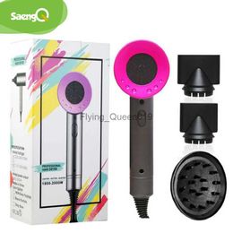 Secador de pelo eléctrico Secador de pelo saengQ Secado rápido Aire frío y caliente Electrodomésticos Luz azul de alta potencia Iones negativos Estilo antiestático 2000W HKD230902