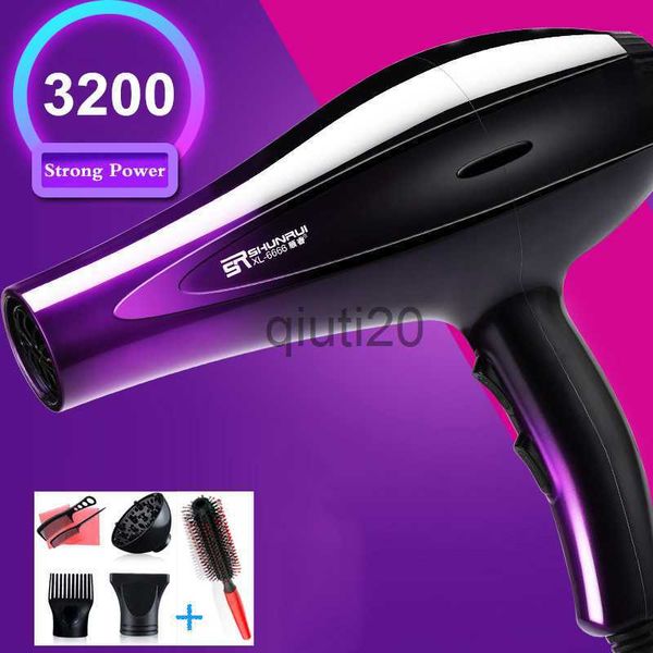 Secador de pelo eléctrico Strong Power 3200w Secador de pelo iónico Secador de pelo profesional para mujer Secador de pelo de viento caliente Herramienta de peinado de gradiente silencioso Boquilla de peine x0721