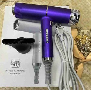 Secador de pelo eléctrico Fuerte viento Secador de pelo Difusor para secadores de pelo Electrodomésticos Alta potencia Soplado de pelo Luz azul Anión Antiestático Herramientas para el cabello T231216