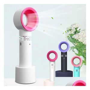 Elektrische haardroger USB blaasloze ventilator Zero9 Oplaadbare draagbare draagbare handheld mini -koeler geen blad handig met 3 snelheidsniveau nul 9 led ind otra8