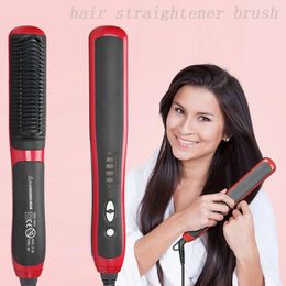 Brosses à lisser les cheveux électriques AntiScald Curling droit DualUse Bangs Redressage Attelle Boucle intérieure Fers Chaleur rapide 240325