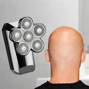 Rasoir à tête électrique pour cheveux avec affichage LED ultime pour homme sans fil rechargeable humide/sec crâne chauve tête rasoir étanche avec lames rotatives, tondeuses, tondeuse nez, brosse