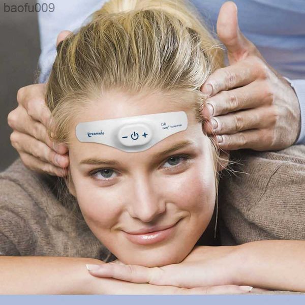 Masajeador de cabeza eléctrico TENS Alivio inalámbrico para el dolor de cabeza y la migraña Relajación del dolor Máquina de masaje para amasar Dispositivo de ayuda para dormir L230520
