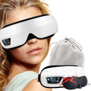 Electric Heat Eye Massager 6D Airbag Hot Compress Eye Vibration Massage Glasses Smart Eye Care Instrument Bluetooth Rechargeable L230523