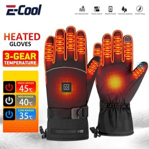 Gants chauffés électriques chaleur thermique hiver ski chaud snowboard de chasse à la pêche étanche rechargeable 231221